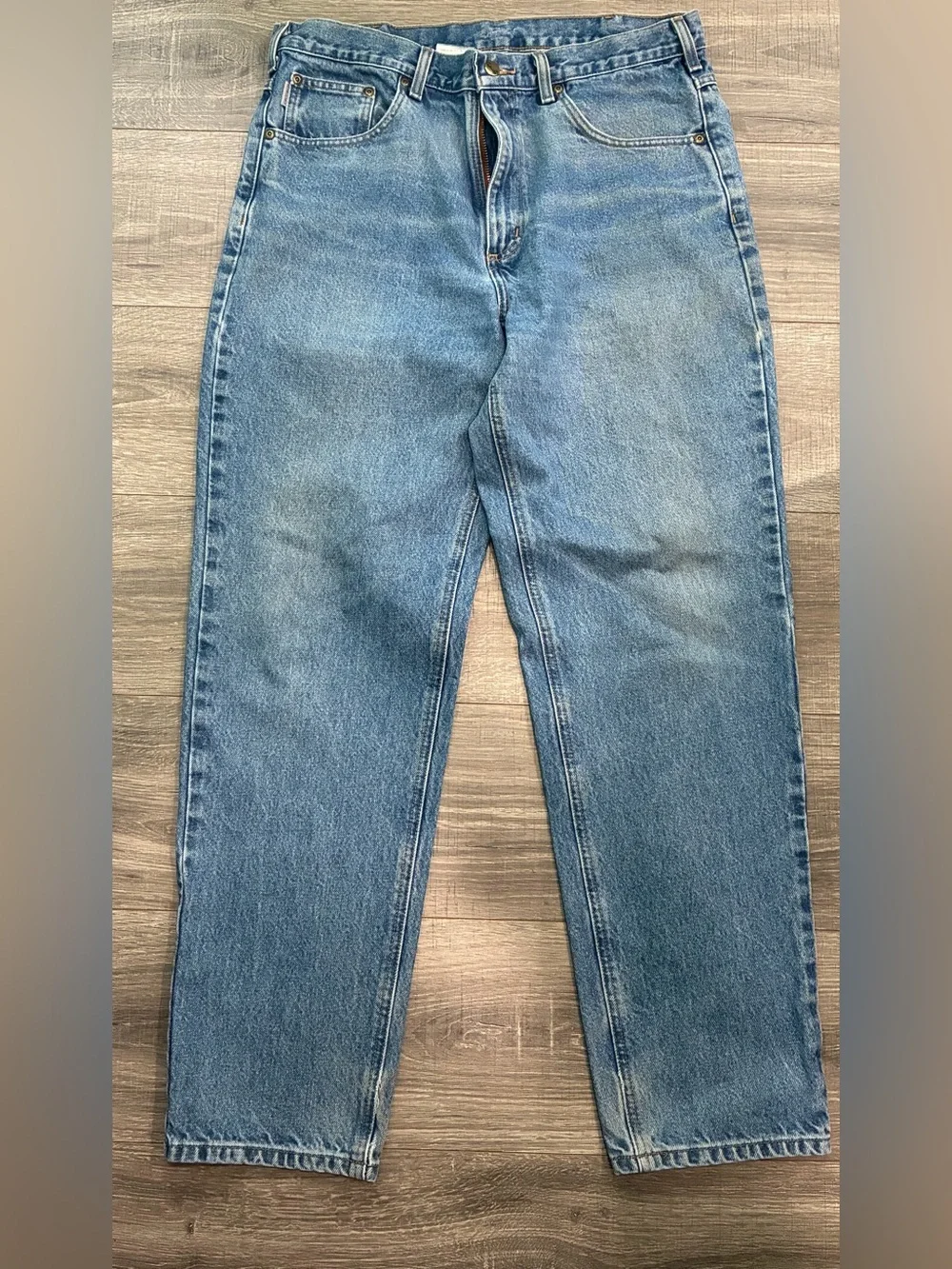 Carhartt Men's Light Blue Relaxed Fit Denim Jeans 36 x 32 workwear Streetwear
